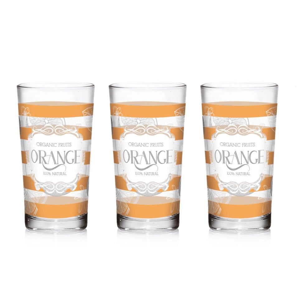 Cerve Season Orange 3’lü Meşrubat Bardağı 250cc.