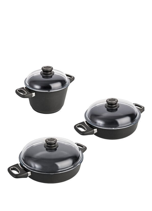 Gastrolux Siyah Döküm 6 Parça Alüminyum Döküm Tencere Seti