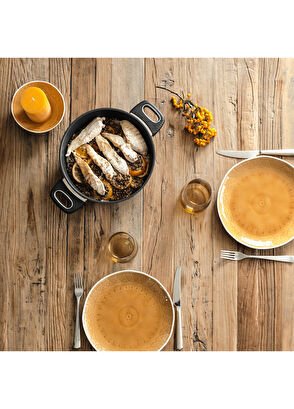 Gastrolux Döküm Siyah 3 Parça Alüminyum Döküm Tencere ve Tava Seti