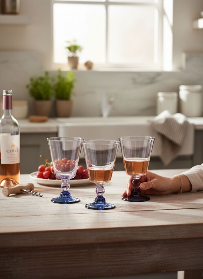 Cerve Sound Blue Ayaklı Su Bardağı 315 CC 6 Parça
