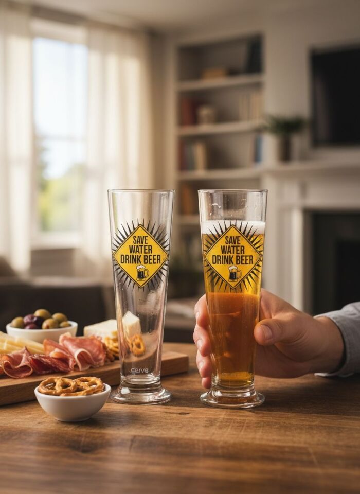Cerve Save Water 520 CC Bira Bardağı 2 Parça