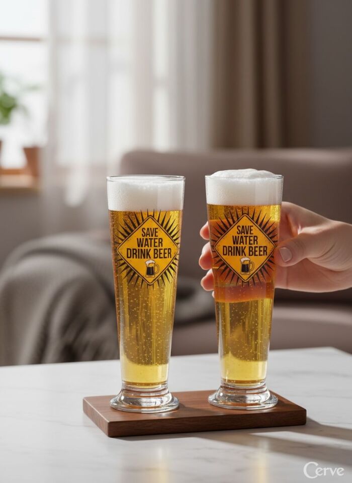 Cerve Save Water 520 CC Bira Bardağı 2 Parça