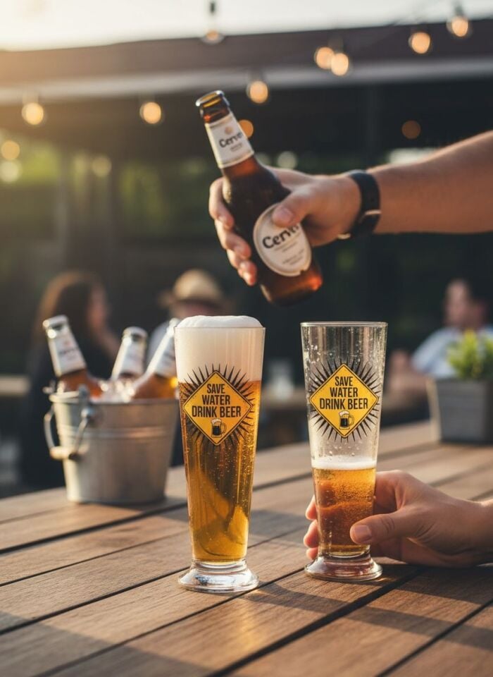 Cerve Save Water 520 CC Bira Bardağı 2 Parça