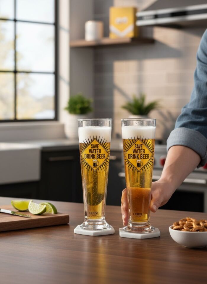Cerve Save Water 520 CC Bira Bardağı 2 Parça