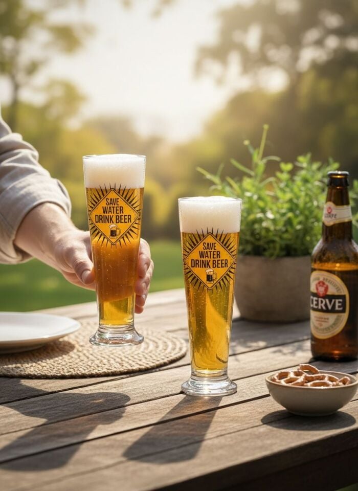 Cerve Save Water 520 CC Bira Bardağı 2 Parça
