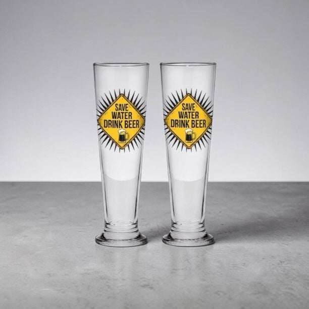 Cerve Save Water 520 CC Bira Bardağı 2 Parça