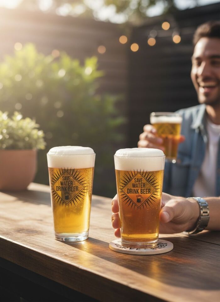 Cerve Save Water 380 CC Bira Bardağı 2 Parça