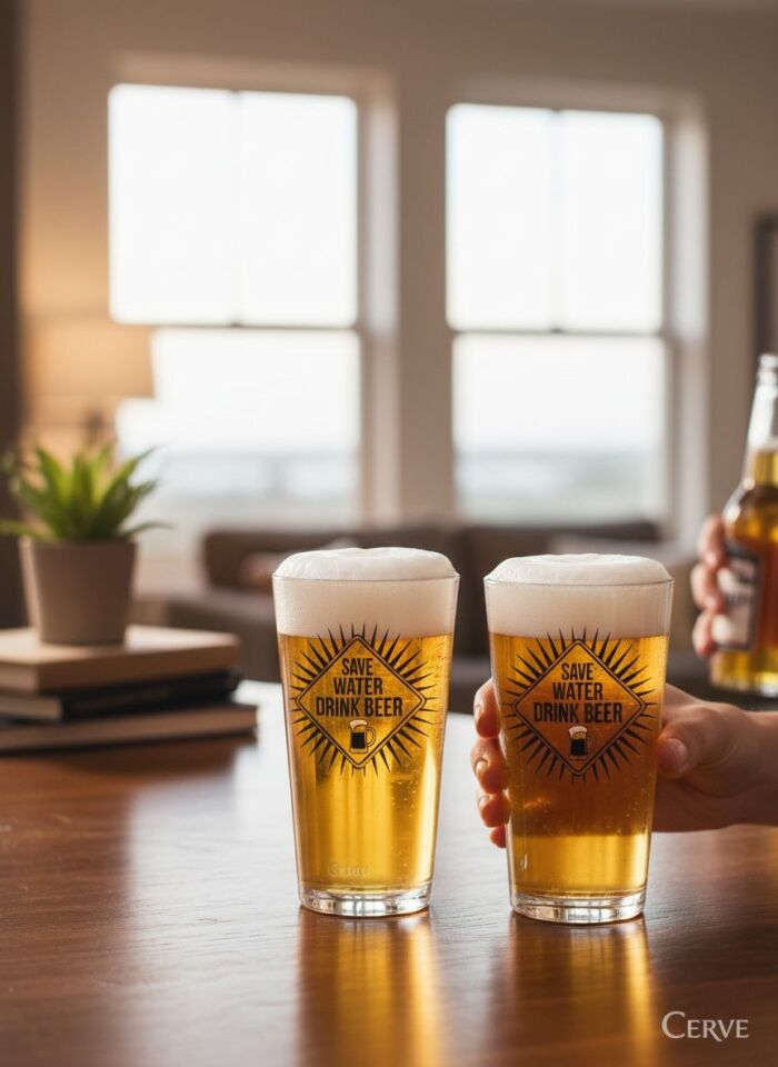 Cerve Save Water 380 CC Bira Bardağı 2 Parça