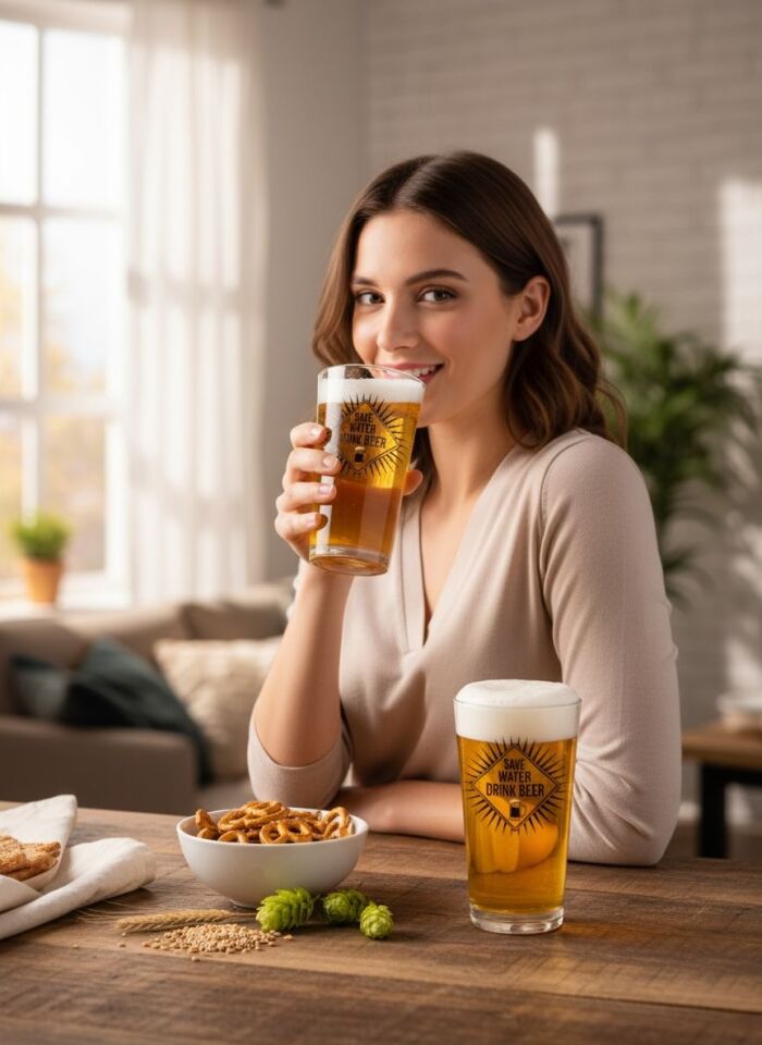 Cerve Save Water 380 CC Bira Bardağı 2 Parça