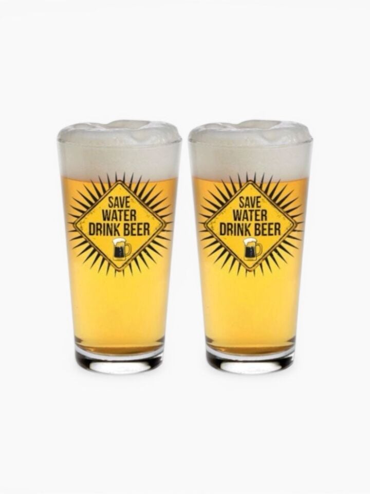 Cerve Save Water 380 CC Bira Bardağı 2 Parça