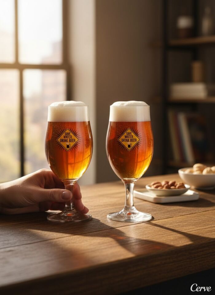 Cerve Save Water 0.4 LT Bira Bardağı 2 Parça