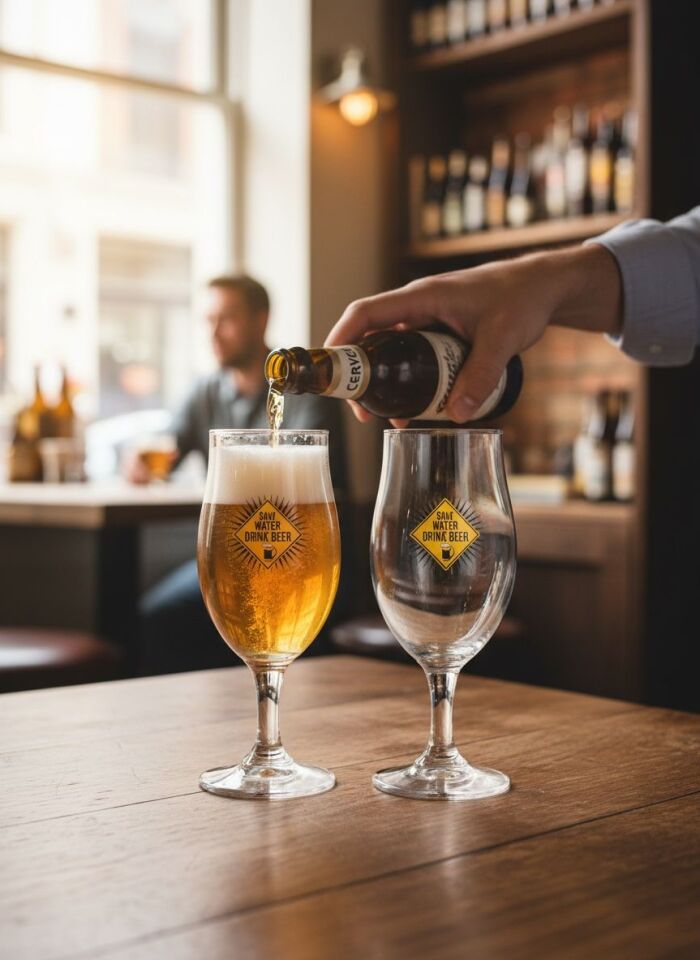 Cerve Save Water 0.4 LT Bira Bardağı 2 Parça