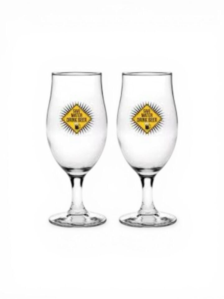 Cerve Save Water 0.4 LT Bira Bardağı 2 Parça