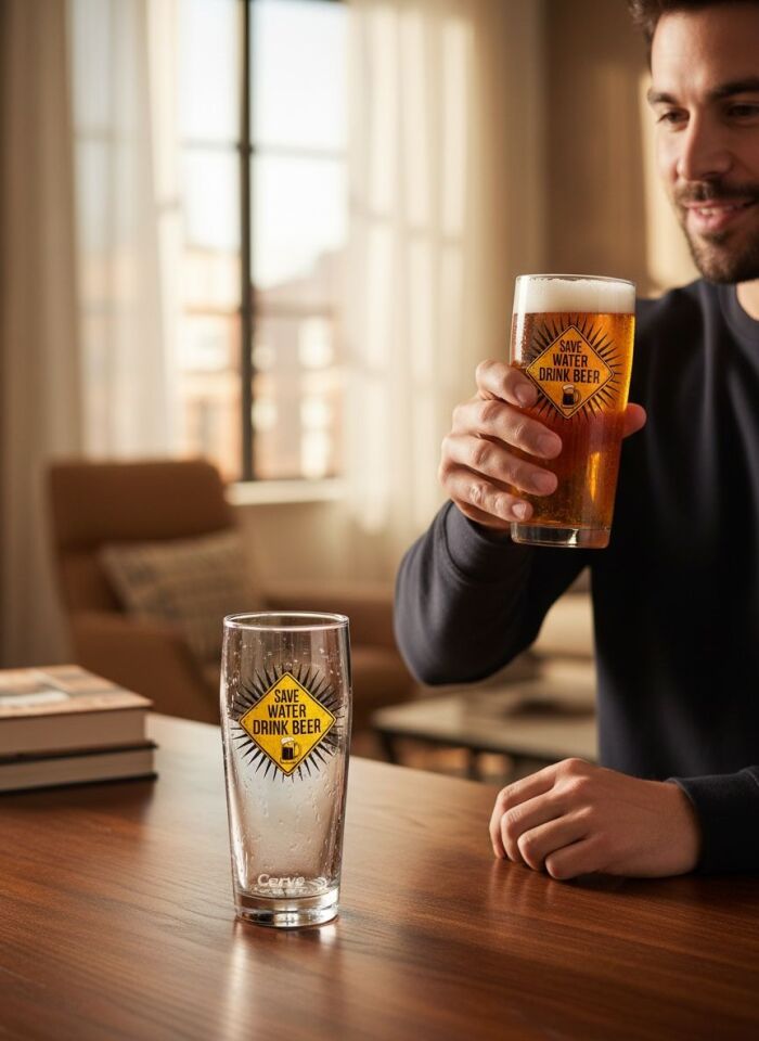 Cerve Save Water 490 CC Bira Bardağı 2 Parça