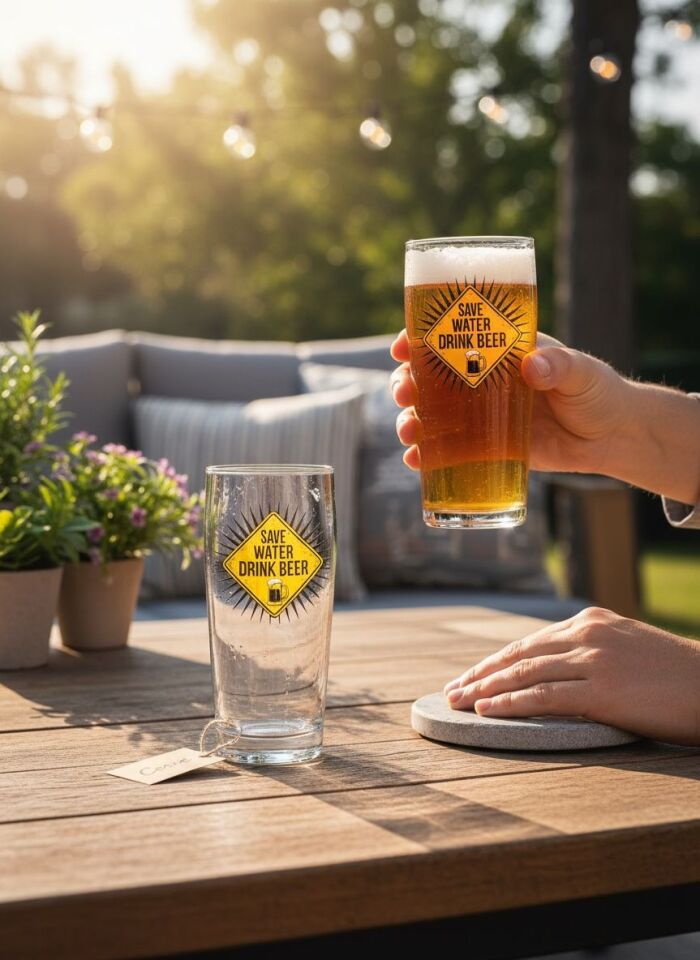 Cerve Save Water 490 CC Bira Bardağı 2 Parça