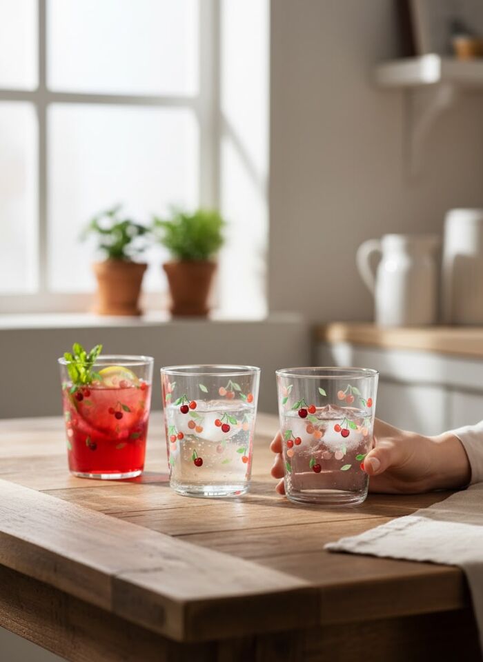 Cerve CHERRY Su Bardağı Seti 315 CC 3 Parça