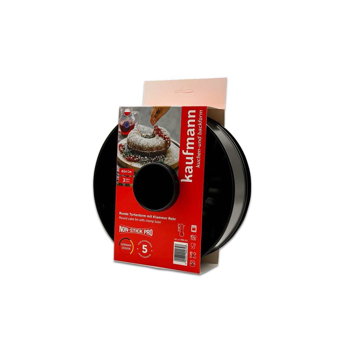Kaufmann Classic Kelepçeli 2 Taban Non-Stick Kek Kalıbı 24 cm
