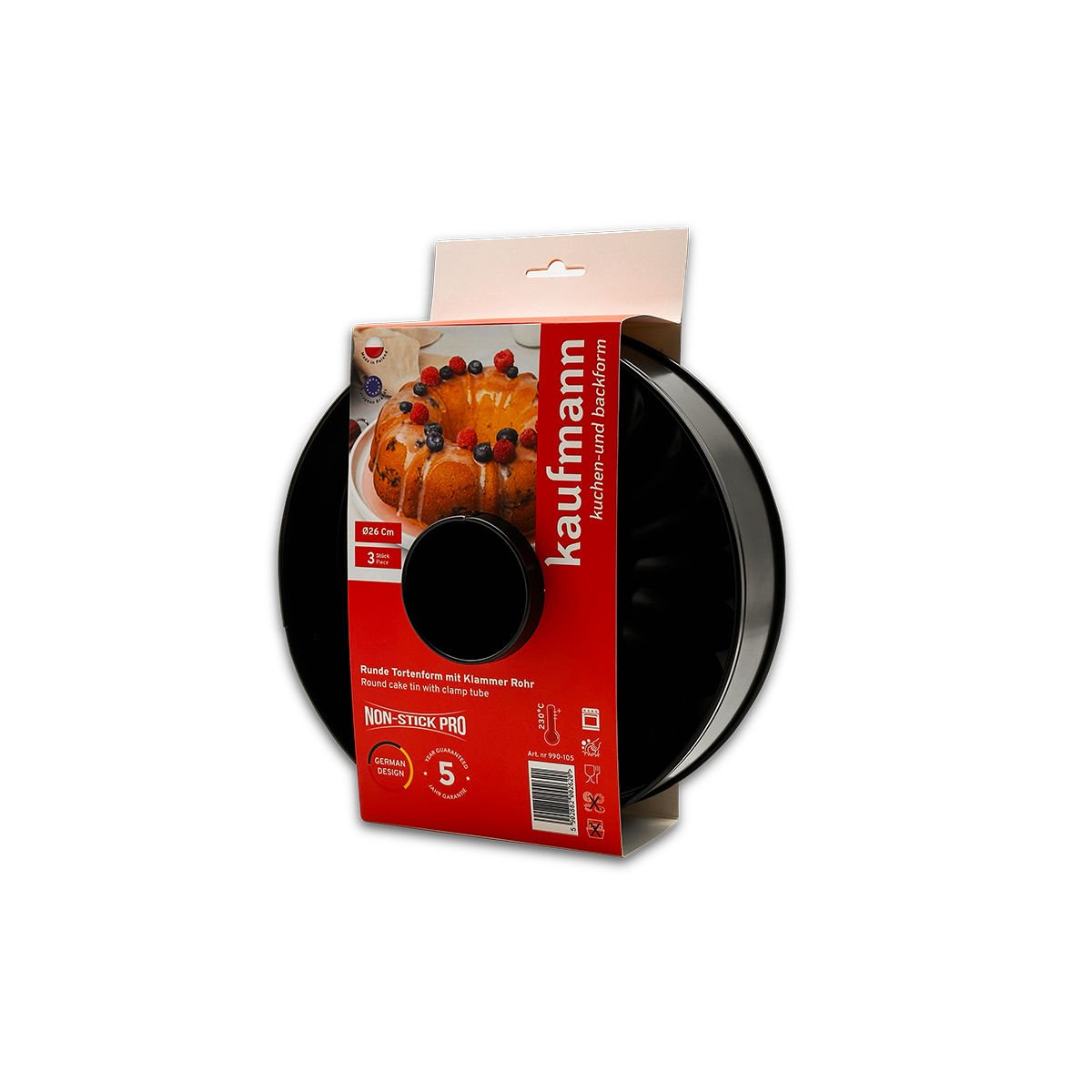 Kaufmann Classic Kelepçeli 2 Taban Non-Stick Kek Kalıbı 26 cm