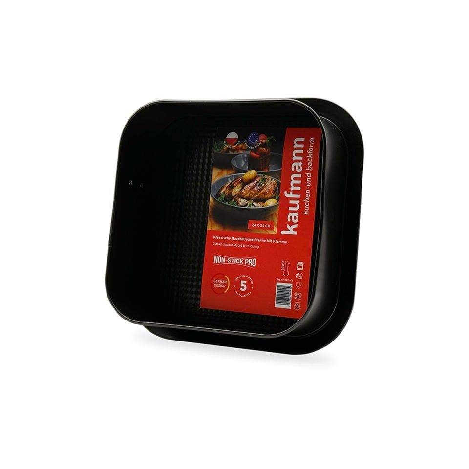 Kaufmann Classic Kare Kelepçeli Kek Kalıbı 24x24