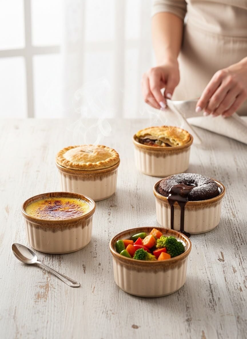 Lia 9 cm Kahve Akıtma File 4'lü Sufle Kase seti