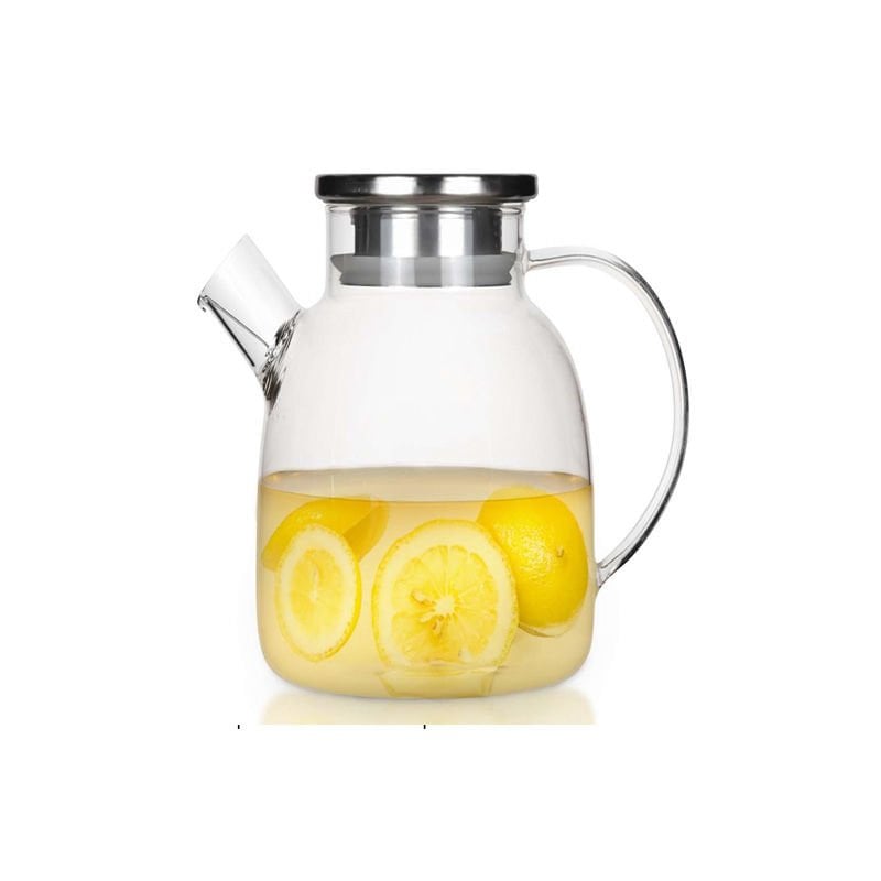 Lia Çelik Kapaklı Borosilikat Cam Demlik 1500 ml