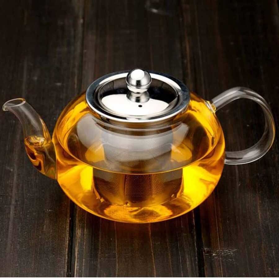 Lia Cam Demlik 400 ml - Cam Süzgeç