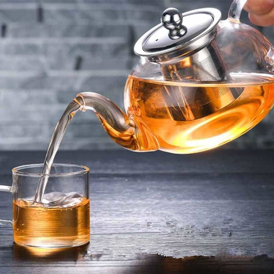 Lia Cam Demlik 400 ml - Cam Süzgeç