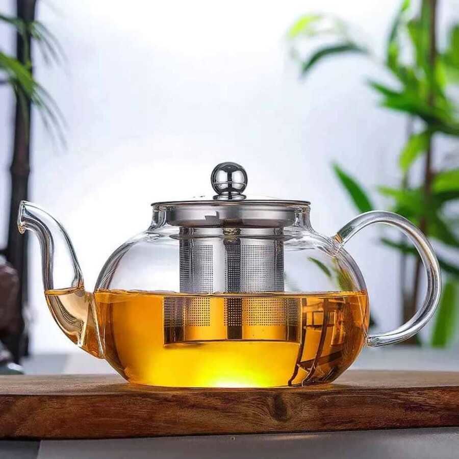 Lia Cam Demlik 600 ml - Cam Süzgeç
