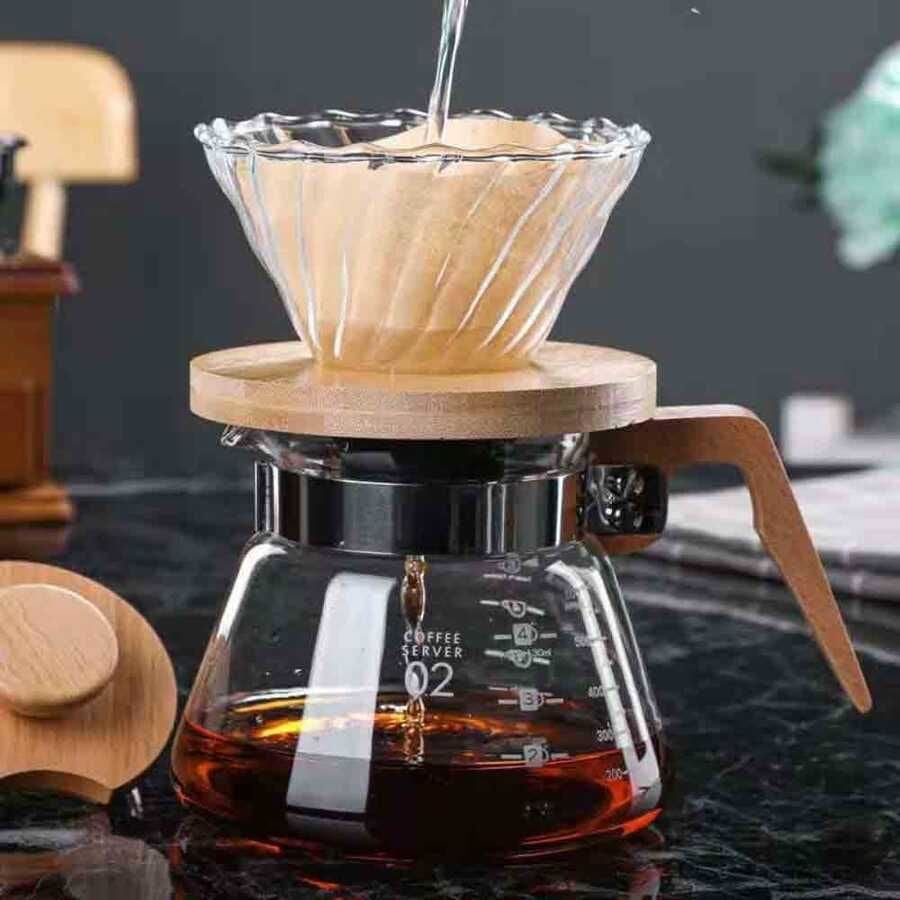 Lia Kahve Sürahisi Ahşap Sap - 600 ml
