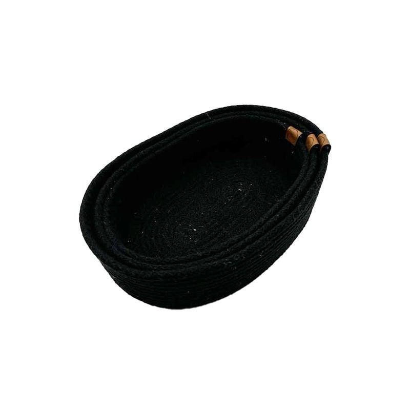 Lia Jüt 3'lü Oval Organizer Siyah 29 cm