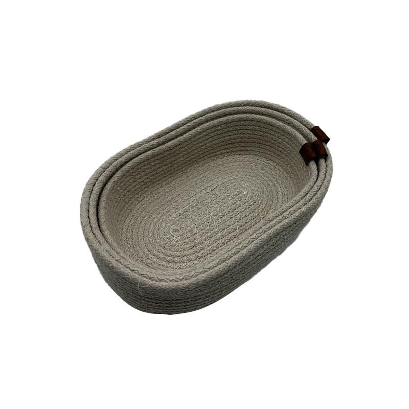 Lia Jüt 3'lü Oval Organizer Ekru 29 cm