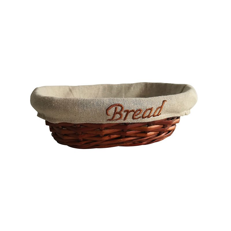Lia Hasır Bezli Ekmek Sepeti Oval 24x17x7cm