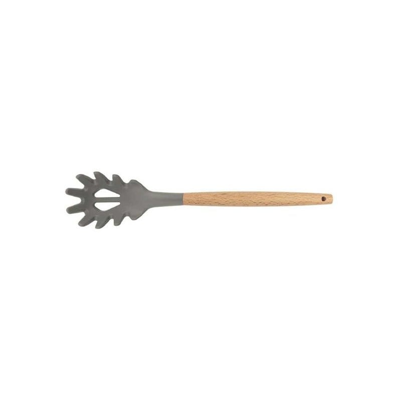 Lia Silikon Spagetti Kaşığı Ahşap Sap 31,5 cm